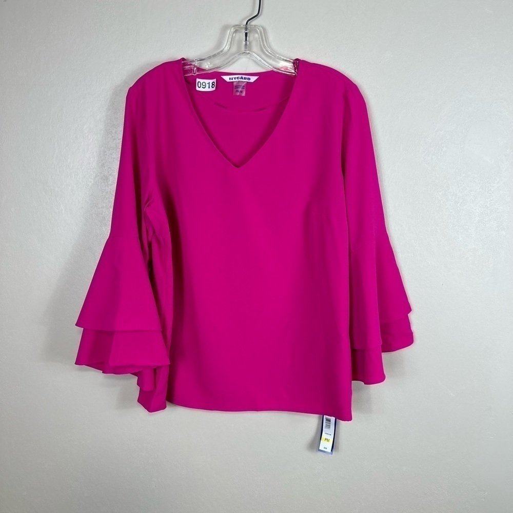NY Gard pm/medium fushia p2p21-1/2 length 25 bell sleeves new with tag